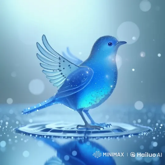 Magical Blue Bird Glides Through Ethereal Realm – AI Generated Video | Hailuo AI