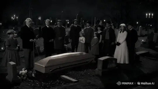 1910 Period Drama: Candlelit Funeral in Old Cemetery – AI Generated Video | Hailuo AI