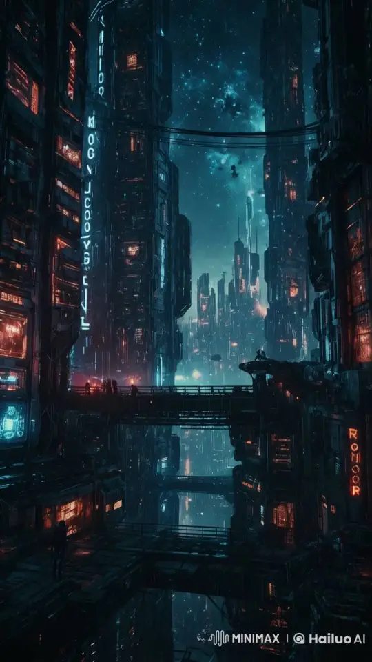Futuristic Cityscape: Cyberpunk Nightlife with Neon and Flying Vehicles – AI Generated Video | Hailuo AI