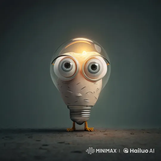 Animated Lightbulb Character Sings with Nostalgic Charm – AI Generated Video | Hailuo AI