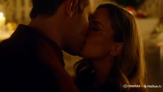 Romantic Couple's Intimate Kiss in Golden Light – AI Generated Video | Hailuo AI