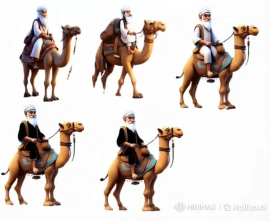 Animated Camel Race in the Desert – AI Generated Video | Hailuo AI