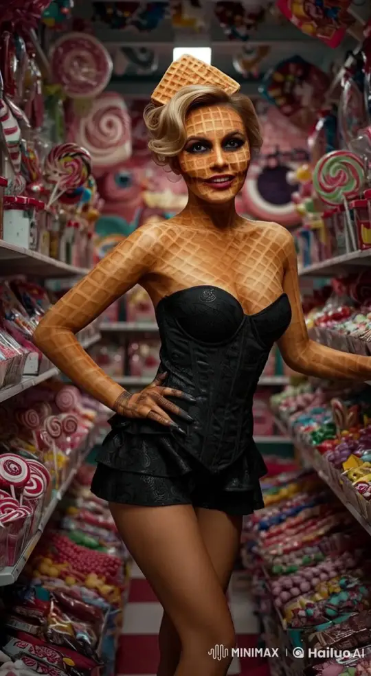 Whimsical Beauty in Candy Shop: Live2D Animation – AI Generated Video | Hailuo AI