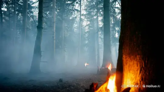 Viking Warrior Emerges in Misty Forest with Axe – AI Generated Video | Hailuo AI