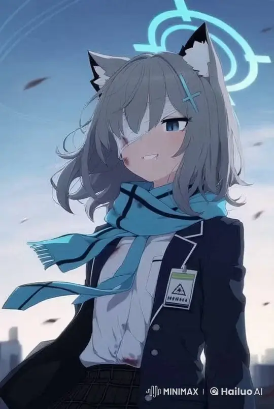 Silver-haired Fox-Eared Girl in Dusk Cityscape – AI Generated Video | Hailuo AI