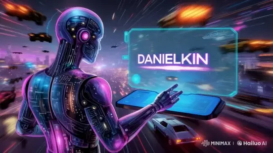 Cybernetic Figure Interacts with Holographic Interface in Futuristic Cityscape – AI Generated Video | Hailuo AI