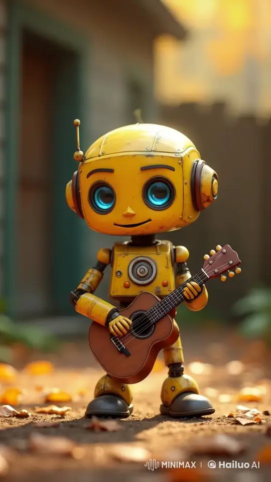 Autumnal Robot Guitarist Live2D Animation – AI Generated Video | Hailuo AI