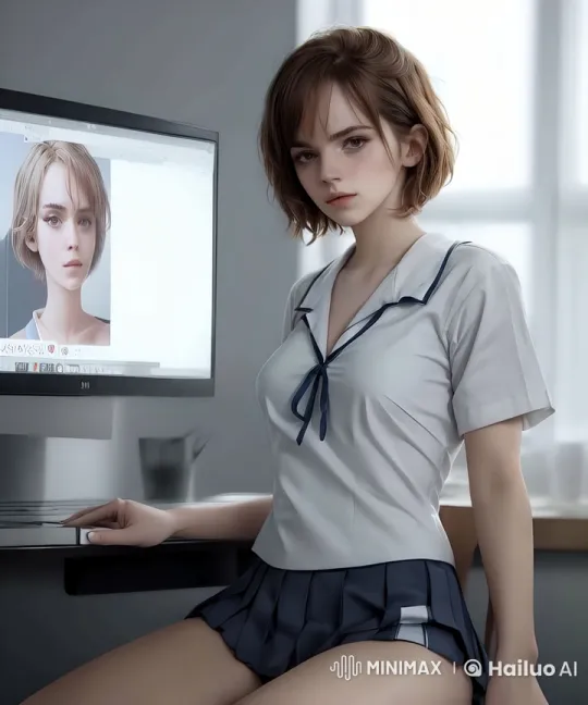 Confident Young Woman in Focus Amidst Serene Ambiance – AI Generated Video | Hailuo AI
