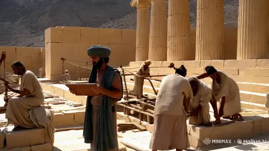 Construction of Ancient Persepolis Captured in Vivid Detail – AI Generated Video | Hailuo AI