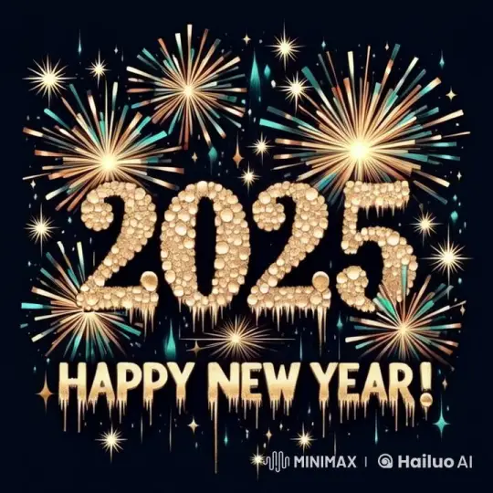 Golden New Year Celebration 2025 – AI Generated Video | Hailuo AI