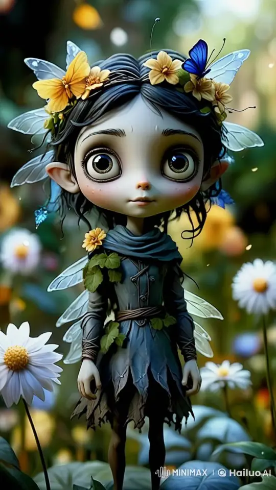 Animated Fairy in Enchanted Meadow with Fluttering Wings – AI Generated Video | Hailuo AI