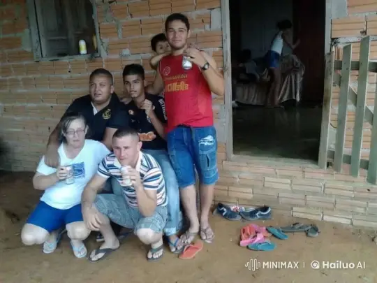 Group Gathering in Front of Unfinished House – AI Generated Video | Hailuo AI