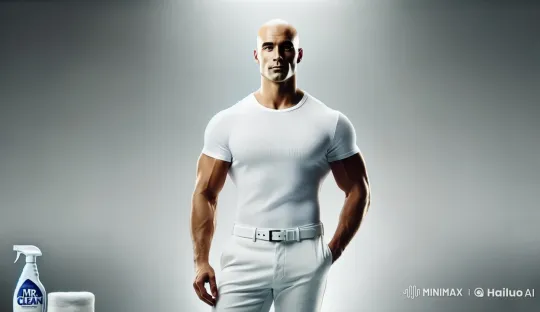 Confident Man Showcases Physique with Strongman Poses – AI Generated Video | Hailuo AI