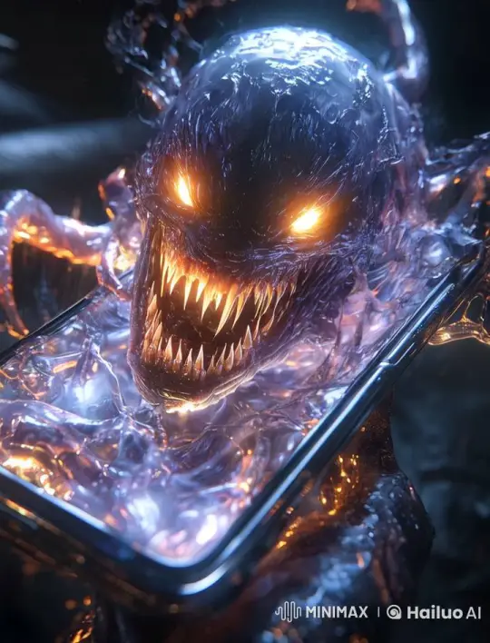 Creepy Creature Emerges from Smartphone Screen – AI Generated Video | Hailuo AI