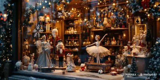Victorian Toy Store Window with Dancing Ballerina – AI Generated Video | Hailuo AI