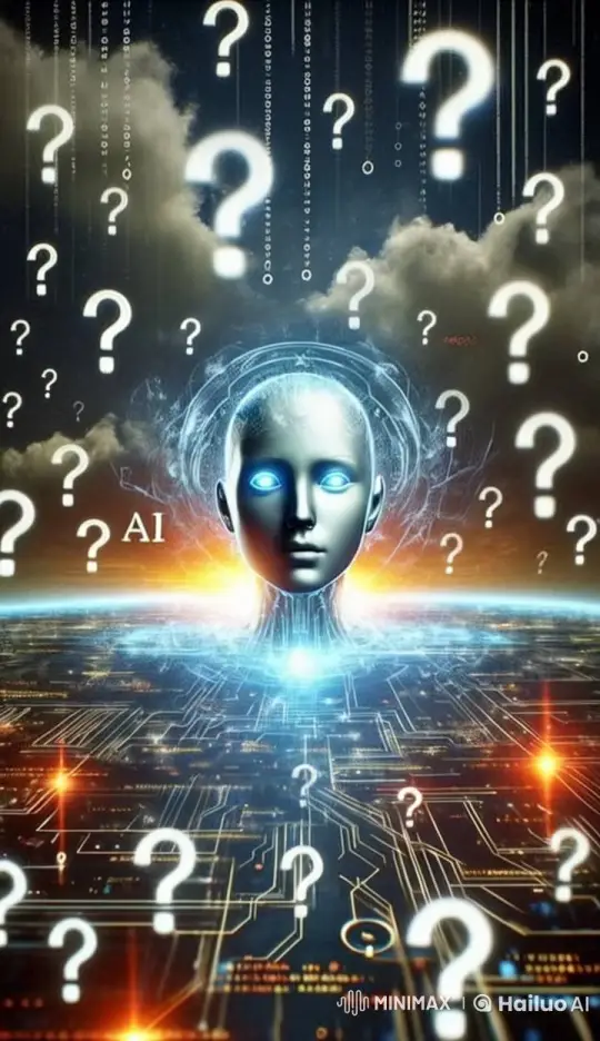 Futuristic AI Head in Digital Mystery Scene – AI Generated Video | Hailuo AI