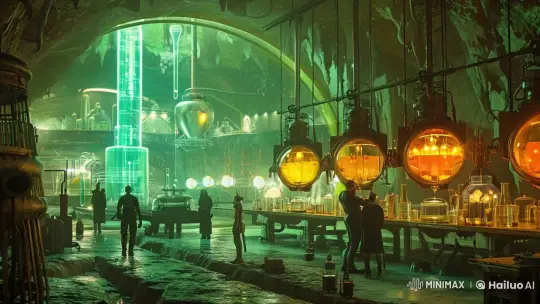 Exploring a Futuristic, Luminous Laboratory Scene – AI Generated Video | Hailuo AI