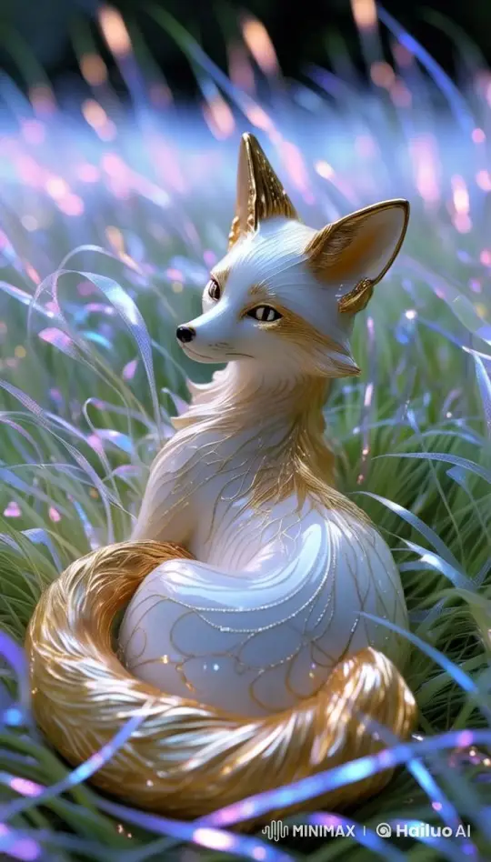 Enchanted Fox Amidst Glowing, Swaying Grass – AI Generated Video | Hailuo AI