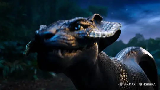 Mystical Panther-Cobra Hybrid in Moonlit Jungle – AI Generated Video | Hailuo AI