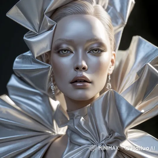 Elegant Metallic Attire Figure in Live2D Animation – AI Generated Video | Hailuo AI