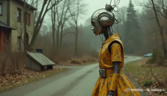 Dancing Robot Showcases Graceful Moves in Autumnal Setting – AI Generated Video | Hailuo AI