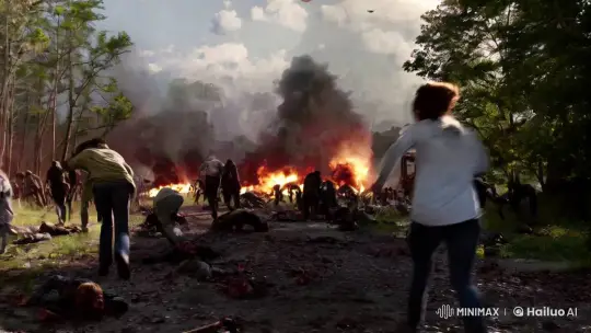 Zombie Apocalypse: Nuclear Blast in Forest Chaos – AI Generated Video | Hailuo AI