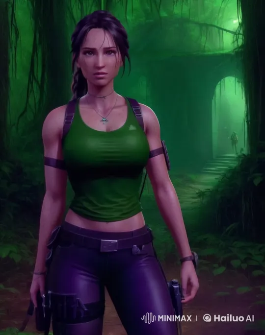 Warrior Woman Advances Through Mysterious Jungle – AI Generated Video | Hailuo AI