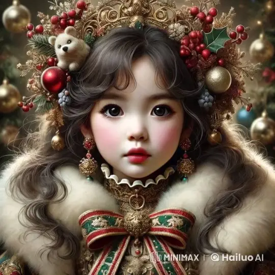 Enchanting 'Christmas Girl' Showcases Festive Elegance – AI Generated Video | Hailuo AI