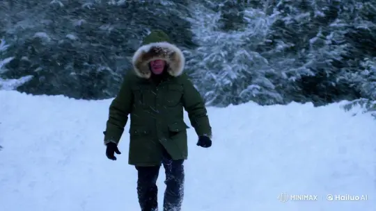 Mysterious Transformation: Man to Woman in Winter Wonderland – AI Generated Video | Hailuo AI