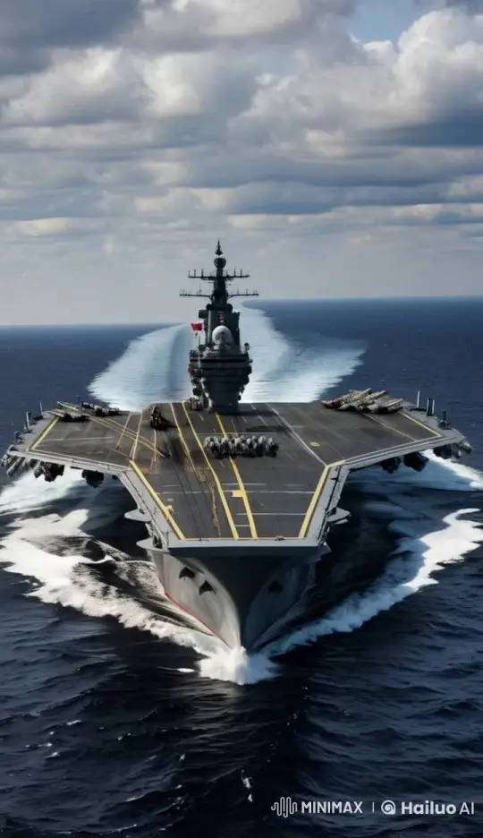 Live2D Animation: Majestic Movement of an Aircraft Carrier – AI Generated Video | Hailuo AI
