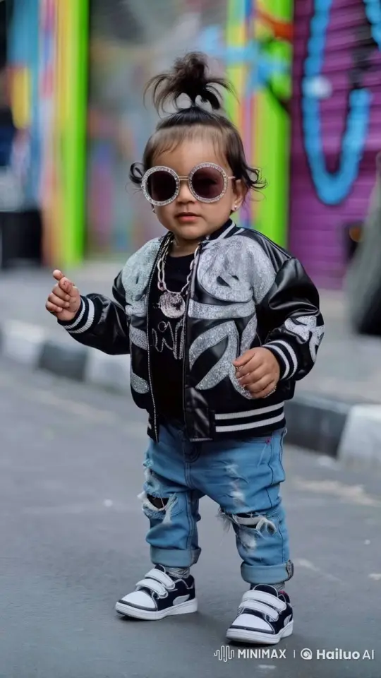 Vibrant City Street: A Child's Confident Journey – AI Generated Video | Hailuo AI