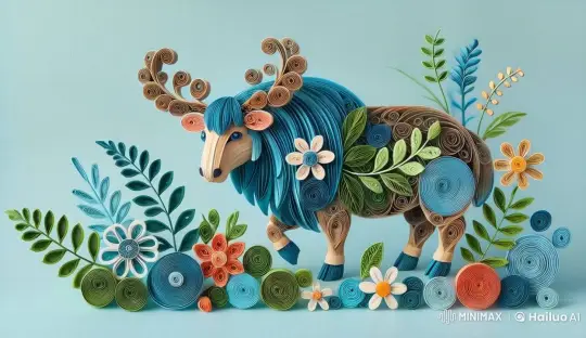 Animated Deer Quilling Dance in Live2D Art – AI Generated Video | Hailuo AI