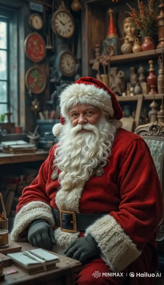 Santa's Cozy Workshop: A Festive, Intimate Journey – AI Generated Video | Hailuo AI