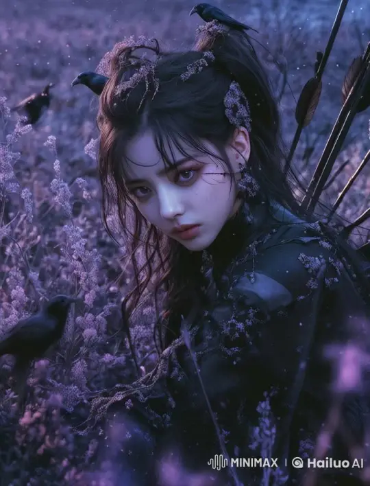 Enchanted Woman in a Surreal Floral Field – AI Generated Video | Hailuo AI