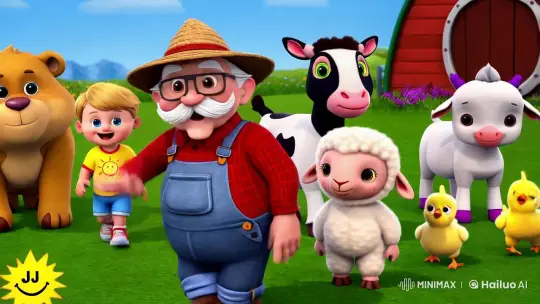 Rural Charm: Old MacDonald and His Playful Farm Animals – AI Generated Video | Hailuo AI