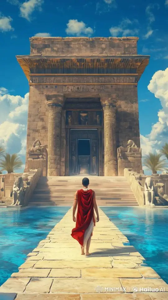Ancient Temple Approach in Live2D Animation – AI Generated Video | Hailuo AI