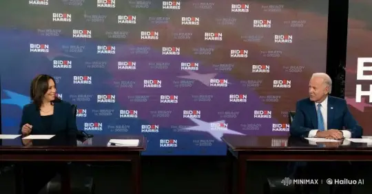 Biden Throws Pie at Harris in Office Prank Video – AI Generated Video | Hailuo AI