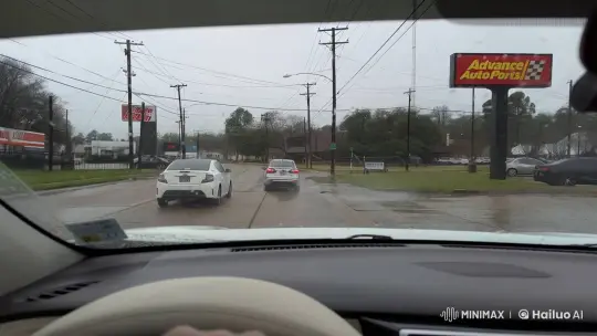 High-Speed Dashcam Footage of Rainy Day Driving – AI Generated Video | Hailuo AI
