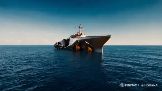 Lamborghini-Warship Hybrid: Fusion of Power and Design – AI Generated Video | Hailuo AI