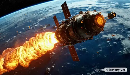 Spaceship Navigates the Cosmos Above Earth – AI Generated Video | Hailuo AI