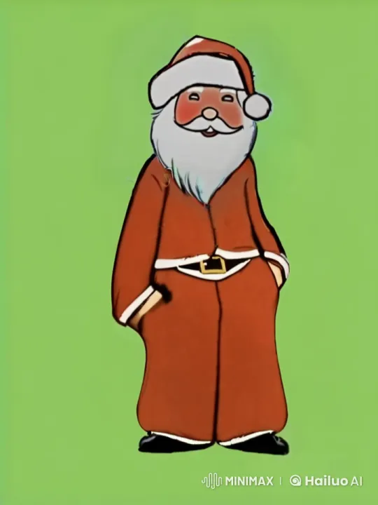 Santa Greets with Wave in Live2D Animation – AI Generated Video | Hailuo AI