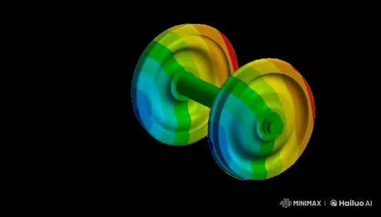 3D Photogrammetry of a Decorated Dumbbell Artifact – AI Generated Video | Hailuo AI
