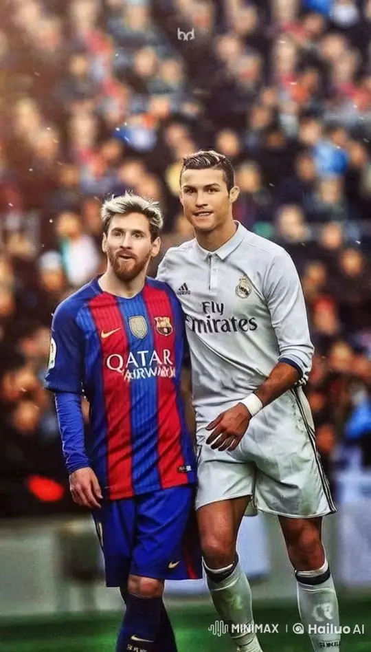 Messi and Ronaldo's Friendly Meeting at a Football Match – AI Generated Video | Hailuo AI