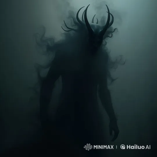 Demon of Darkness: Menacing Presence in Billowing Smoke – AI Generated Video | Hailuo AI