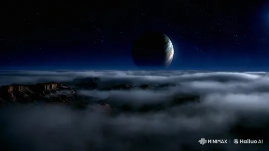 Mysterious Planet in Cosmic Vastness: Aesthetic Exploration – AI Generated Video | Hailuo AI