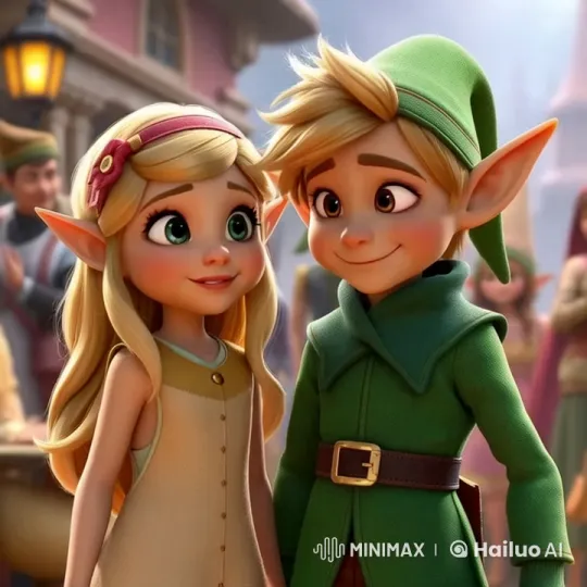 Charming Medieval Village: Two Elves in Love – AI Generated Video | Hailuo AI