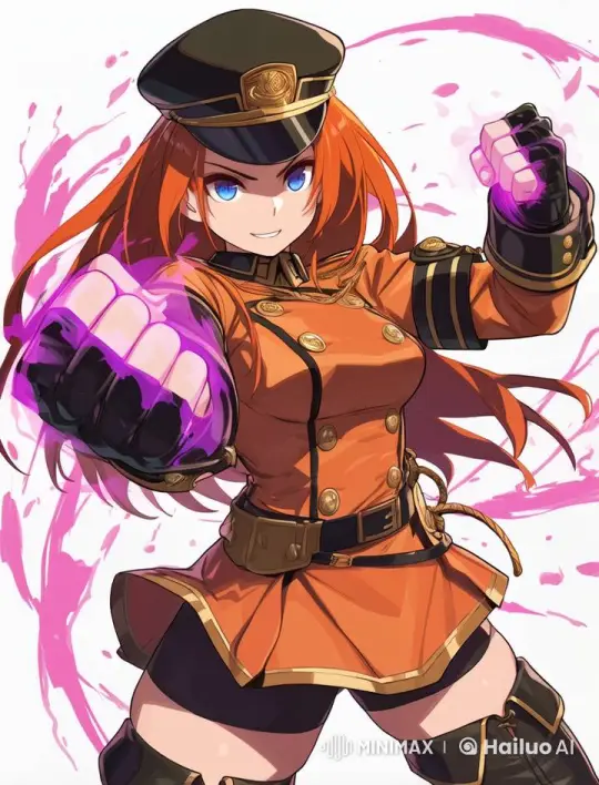 Magical Anime Girl in Military Attire - Looping Live2D Animation – AI Generated Video | Hailuo AI