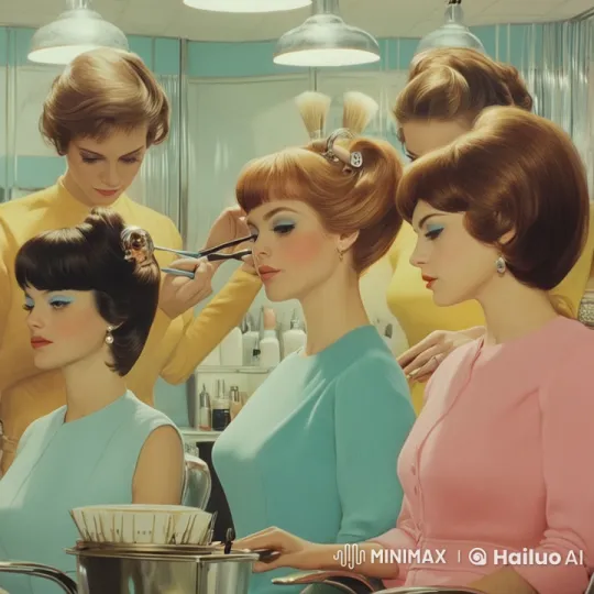 Retro Beauty Salon: A Glimpse of Mid-Century Serenity – AI Generated Video | Hailuo AI