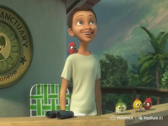 Young Man Enjoying Sanctuary View with Birds – AI Generated Video | Hailuo AI