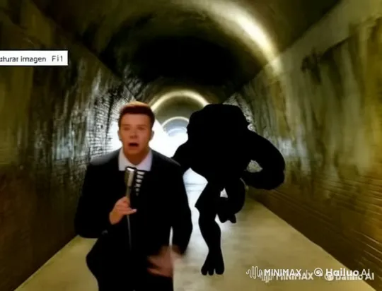 Dark Creature Attacks in Dimly Lit Tunnel – AI Generated Video | Hailuo AI